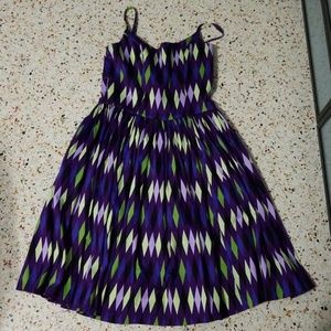 EUC Pinup Couture Jenny Dress Purple Harlequin, XL